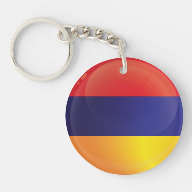 Armenia  Round Icon Flag Key Ring (Front)