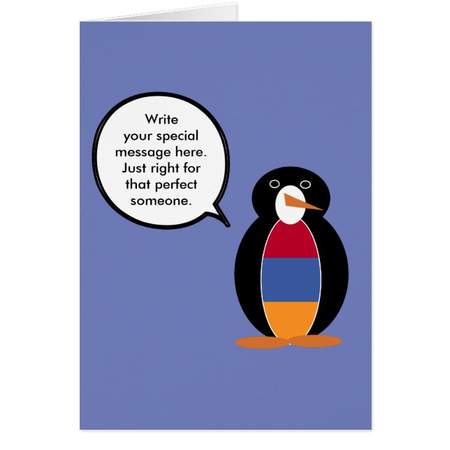 Armenia Talking Ms Penguin Personalised  (Front)