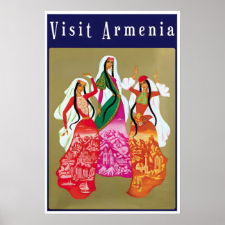 Armenia Travel Poster Vintage Art Heritage Print