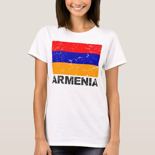 Armenia Vintage Flag T-Shirt (Front)
