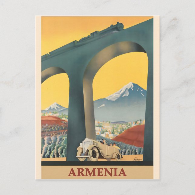 Armenia vintage poster postcard (Front)