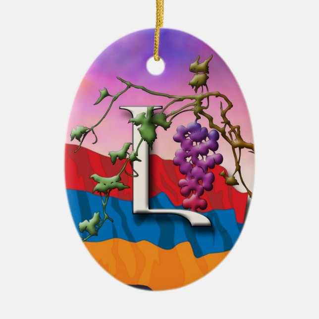 Armenian Alphabet Initials 'Lyun' Ornament (Front)