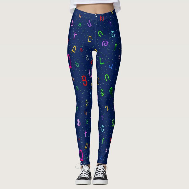 Armenian Alphabet  Leggings (Front)