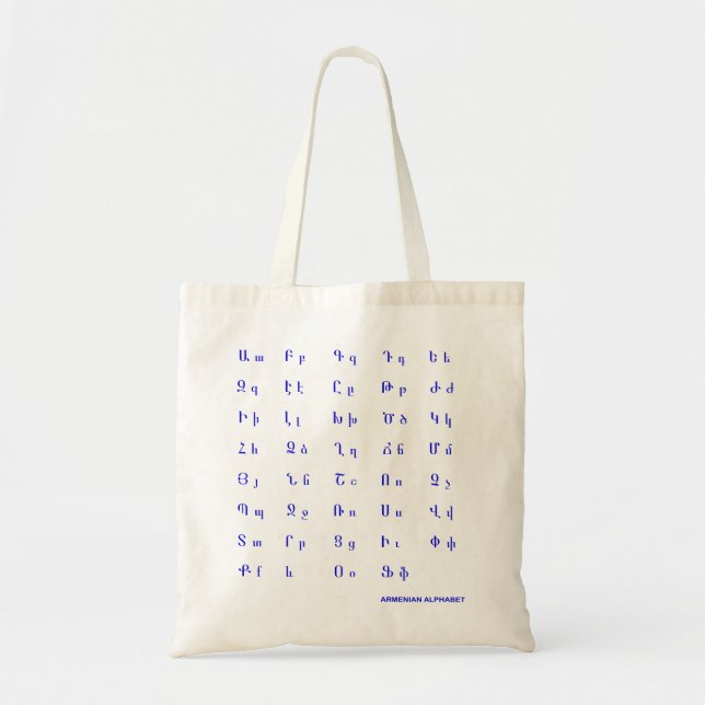 Armenian alphabet tote bag (Front)