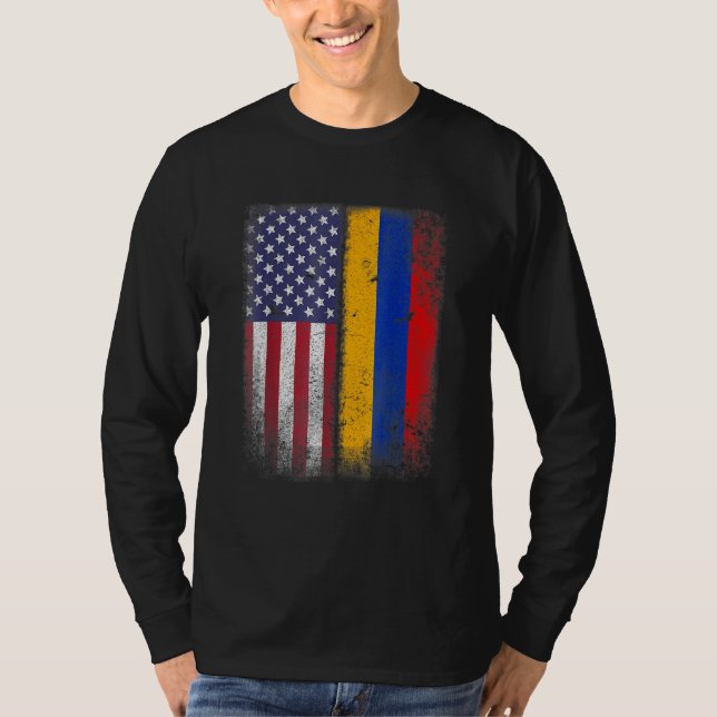 Armenian American Flag Armenia Usa T-Shirt (Front)