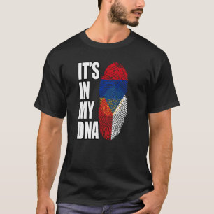 Armenian And Czech Mix DNA Flag Heritage T-Shirt