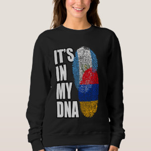 Armenian And Guatemalan Mix Dna Flag Heritage Sweatshirt