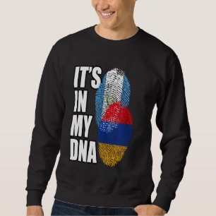 Armenian And Guatemalan Mix Dna Flag Heritage Sweatshirt