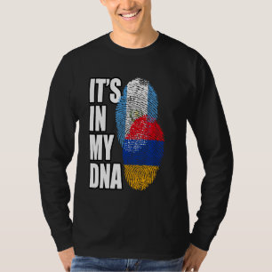 Armenian And Guatemalan Mix Dna Flag Heritage T-Shirt
