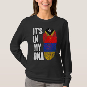 Armenian And Timorese Mix DNA Flag Heritage T-Shirt