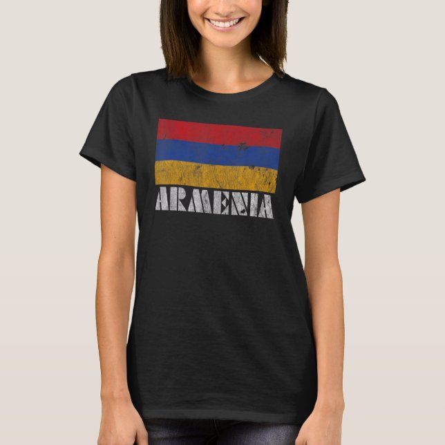 Armenian Armenia Flag  Vintage Country Souvenir T-Shirt (Front)