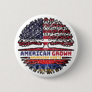 Armenian Armenia US American USA United States 6 Cm Round Badge