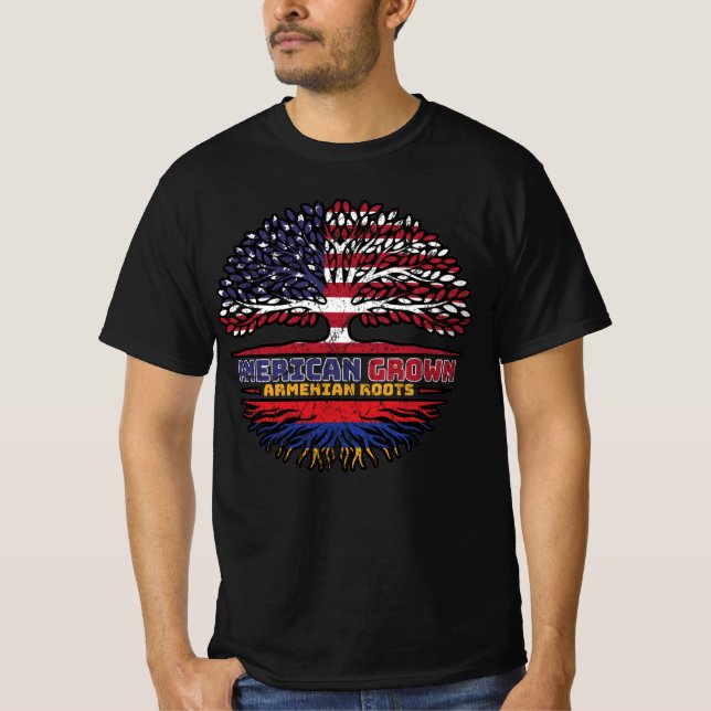 Armenian Armenia US American USA United States T-Shirt (Front)