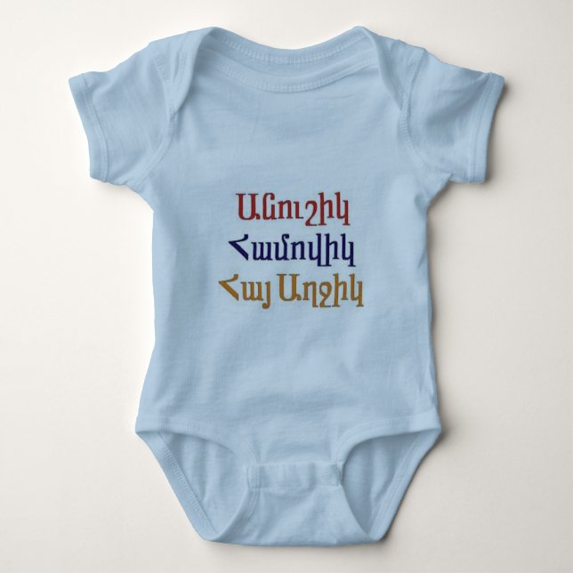Armenian Beautiful Quote Baby Body Suit T-shirts (Front)