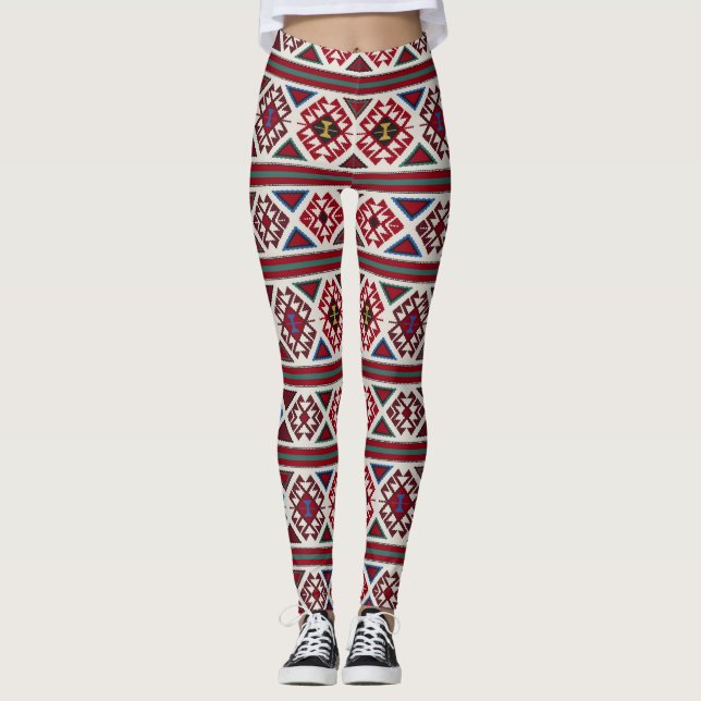 Armenian Carpet pattern Leggings - Unique Design (Front)