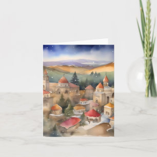 Armenian Christmas E - January 6 - Watercolor Holiday Card