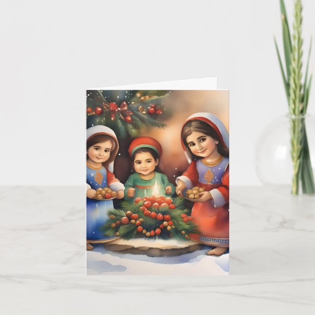 Armenian Christmas F - January 6 - Watercolor Holiday Card (Front)