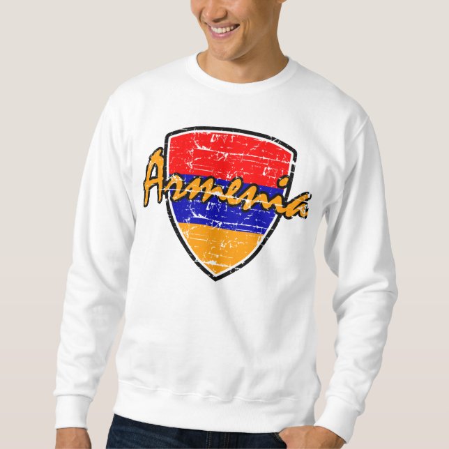 Armenian distressed flag sweatshirt (Front)