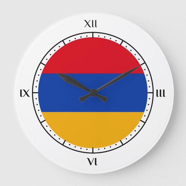 Armenian flag large clock (Front)