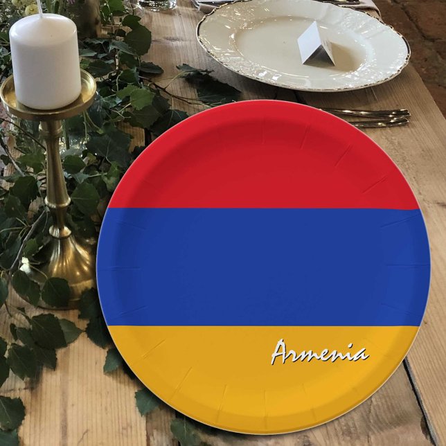 Armenian Flag plates, party, sports, Armenia Paper Plate (Creator Uploaded)
