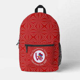 Armenian Flag Red LOVE Personalised Printed Backpack