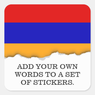Armenian Flag Square Sticker