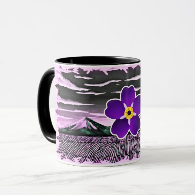 Armenian Flower and Masis Ararat Mug (Front Left)