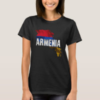 Armenian Map and Flag Souvenir  Distressed Armenia