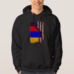 Armenian ROOTS  Half American Flag Patrioitc  Arme Hoodie