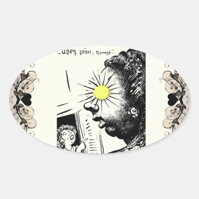 Armenian Saying Oval Sticker (Front)