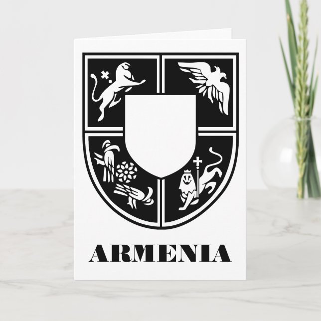 Armenian State Emblem Contemporary Art Card (Front)