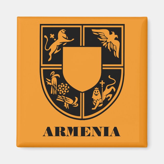 Armenian State Emblem Contemporary Art Magnet (Front)