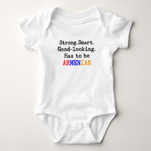 armenian strong baby bodysuit
