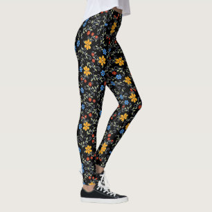 Armenian Tricolor Flowers Leggings