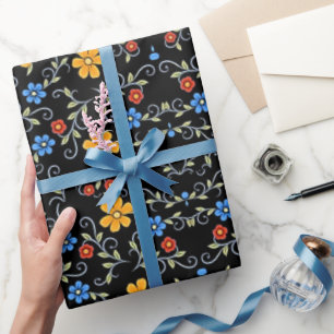 Armenian Tricolor Flowers Wrapping Paper