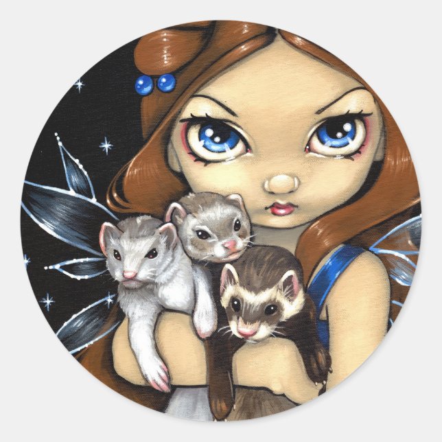 "Armful of Ferrets" Sticker (Front)