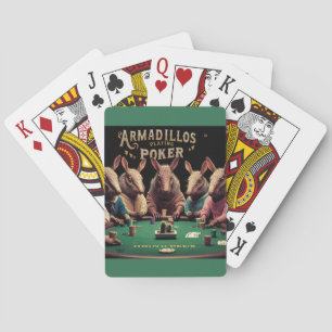 Armidillos Playing Poker Cards