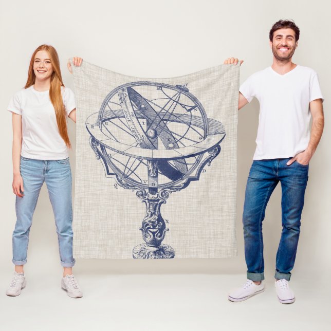 Armillary Sphere Fleece Blanket (In Situ)