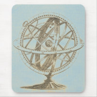Armillary Sphere Original Sketch Mouse Pad