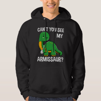 Armissaur Broken Bones Arm Injury Dinosaur Recover Hoodie