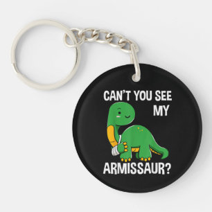 Armissaur Broken Bones Arm Injury Dinosaur Recover Key Ring