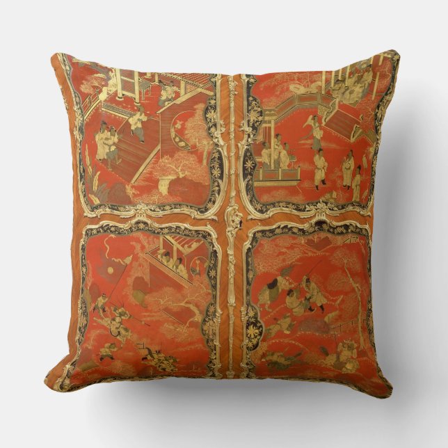 Armoire with four Chinoiserie red lacquer panels e Cushion (Front)