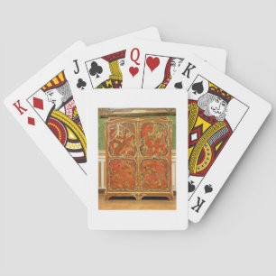 Armoire with four Chinoiserie red lacquer panels e Playing Cards