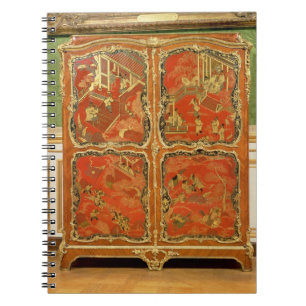 Armoire with four Chinoiserie red lacquer panels e Spiral Notebook