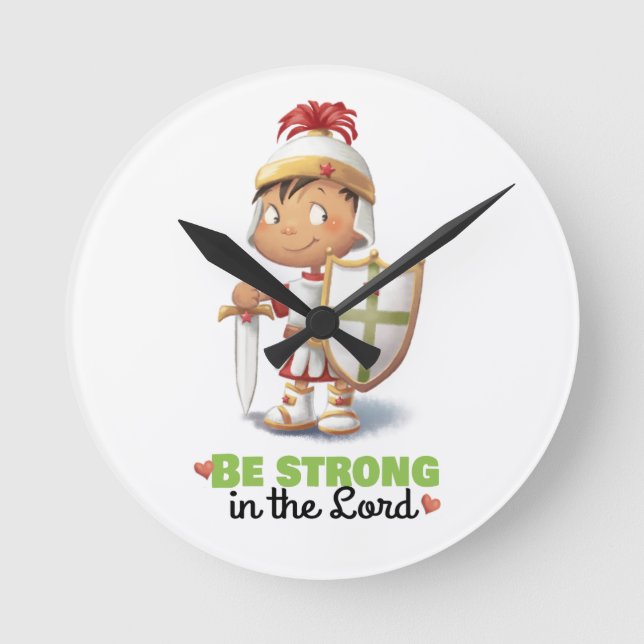 Armor of God bible verse kid wall clock (Front)