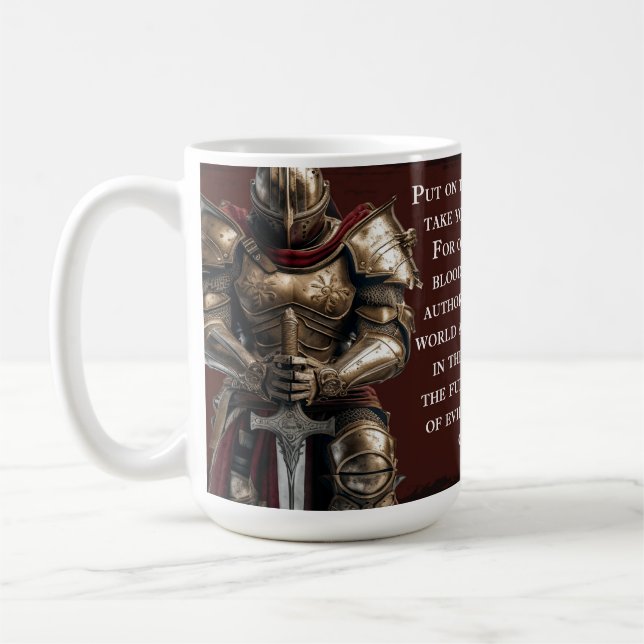 Armor of God Mug | Stand Firm in Faith (Left)