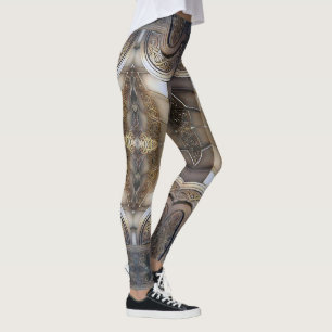 armour abstract metallic design leggings