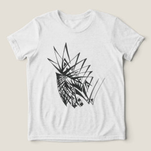 Armour Black White Abstract Tribal Tattoo Art Tri-Blend Shirt