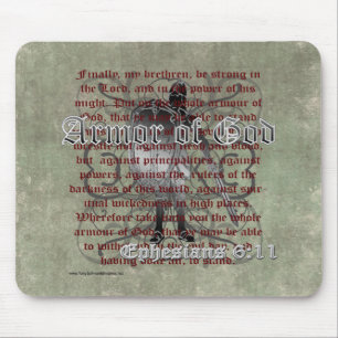 Armour of God, Ephesians 6:10-18, Christian Mouse Pad