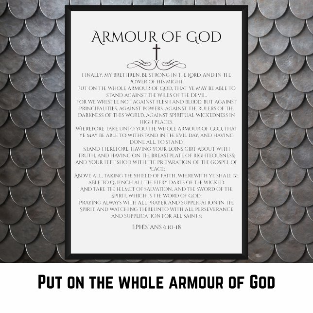 Armour of God Ephesians 6 10 Decorative Poster (Creator Uploaded)